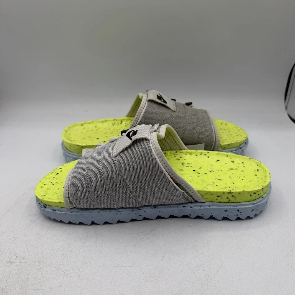 Nike Asuna Crater Slide Sandals Mens Sz 8 Platinum Tint/Black Volt DJ4629-001
